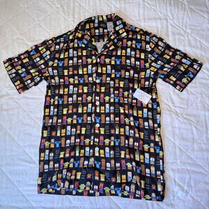 Disney 100 Shirt Mens XS Button Up Short Sleeve Pixar Marvel Star Wars Anniversa